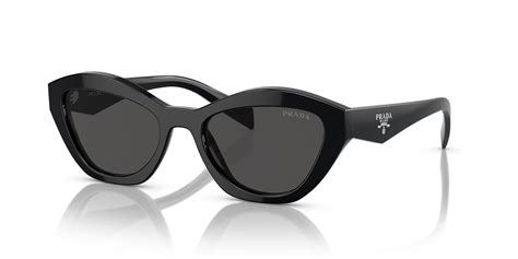 Prada PR A02SF 55 Dark Grey & Black Sunglasses.